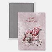 Sleigh De Noël Avec Cadeaux Magnet De Vacances (Recto/Verso)