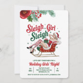 Sleigh Girl Sleigh Holiday Invitation de Noël (Devant)