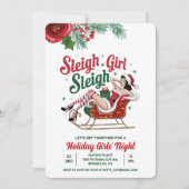 Sleigh Girl Sleigh Holiday Invitation de Noël (Devant)