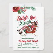 Sleigh Girl Sleigh Holiday Invitation de Noël (Devant)