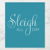 Sleigh hele dag wijn label wijn etiket (Enkel label)