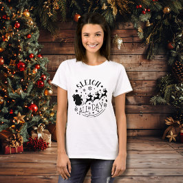 Sleigh hele dag wintervakantie t-shirt