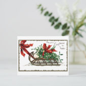 Sleigh Load van Mistletoe Feestdagenkaart (Staand voorkant)