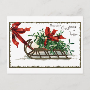 Sleigh Load van Mistletoe Feestdagenkaart