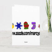 Sleigh met geschenken, De vreugde van het geven va Feestdagen Kaart (Achterkant)