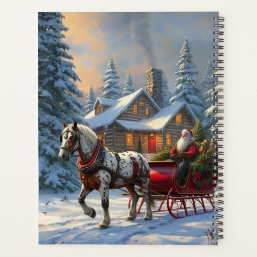 Sleigh Père Noël à cheval de Noël (Dos)
