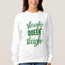 Sleigh Queen Grappige Kerstmis Witte Winter Sweate
