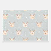 Sleigh Reindeer Pine Trees Pattern wrapping sheet Inpakpapier Vel (Voorkant 3)