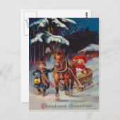 Sleigh Ride Briefkaart (Voorkant / Achterkant)