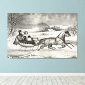 "Sleigh Ride" imprimé de toile enveloppé (Insitu (Plancher de Bois))