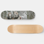 Sleigh Ride in het Snowy Forest Skateboard (Horizontaal)