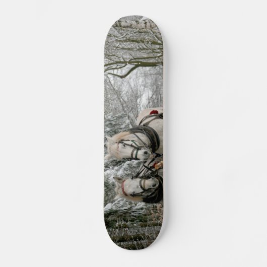 Sleigh Ride in het Snowy Forest Skateboard (Voorkant)
