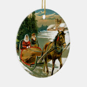 Sleigh Ride Keramisch Ornament (Rechts)
