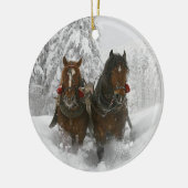 Sleigh Ride Keramisch Ornament (Links)