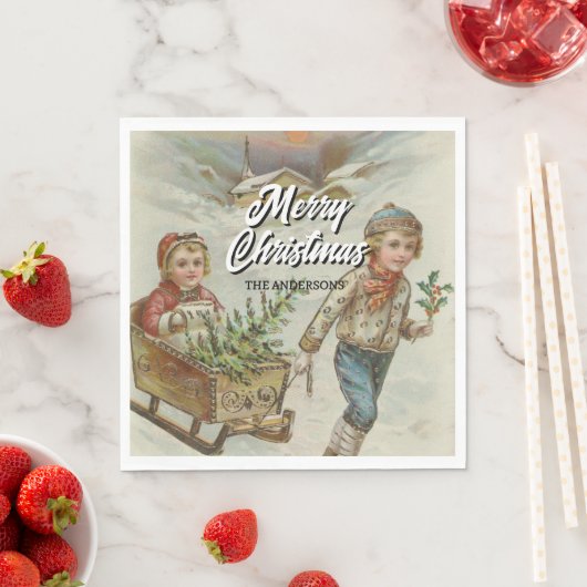  Sleigh Ride Kerstboom servetten (Insitu)