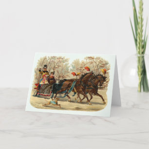 "Sleigh Ride" kerstkaart Feestdagen Kaart