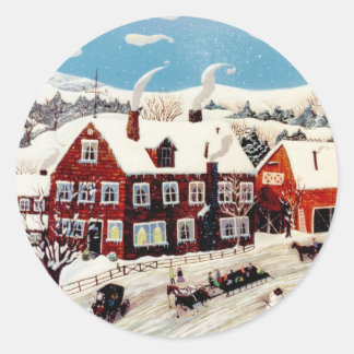 Sleigh Ride Ronde Sticker