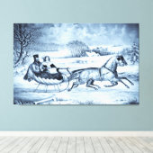 "Sleigh Ride" (seleniumtoon) gewikkeld canvas prin (Insitu (Houten vloer))