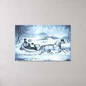 "Sleigh Ride" (seleniumtoon) gewikkeld canvas prin (Voorkant)