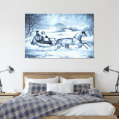 "Sleigh Ride" (ton sélénien) imprimé toile envelop (Insitu(Chambre))