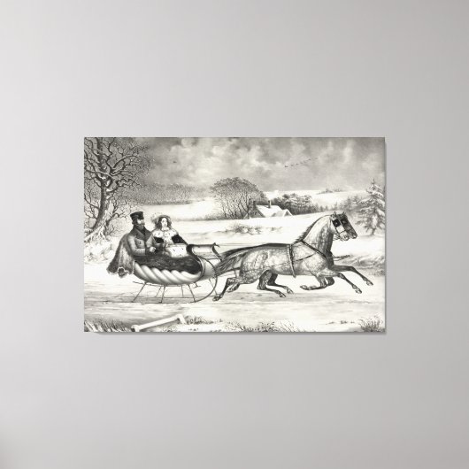 "Sleigh Ride" verpakt canvas print (Voorkant)