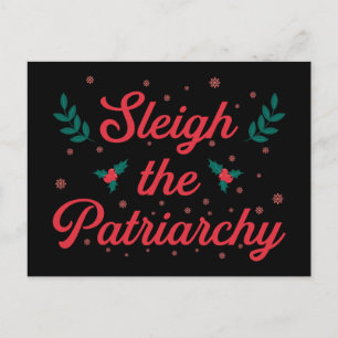 Sleigh The Patriarchy Feministische Kerstmis Briefkaart