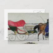 Sleigh van paard briefkaart (Voorkant / Achterkant)