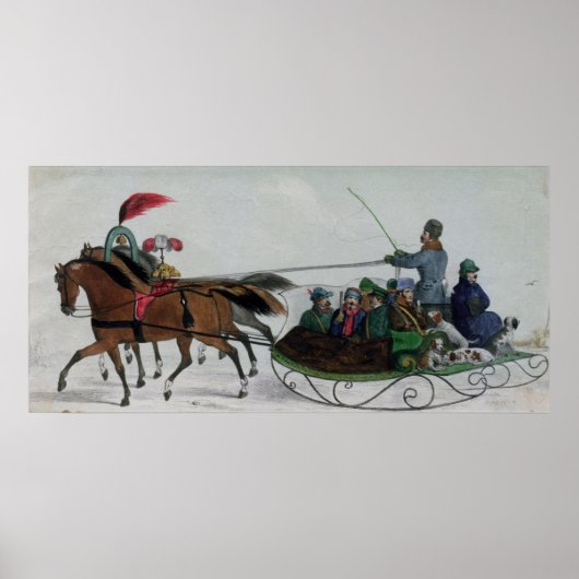 Sleigh van paard poster (Voorkant)