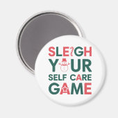 Sleigh Your Self Care Game Kerst Wellness Magneet (Voorkant / Achterkant)
