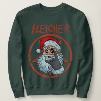 Sleigher Hail Santa Heavy Metal Skull Kerstmis Trui