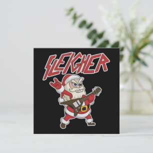 Sleigher Kerstman Metal Kerstmis Hagel Grappig Feestdagenkaart