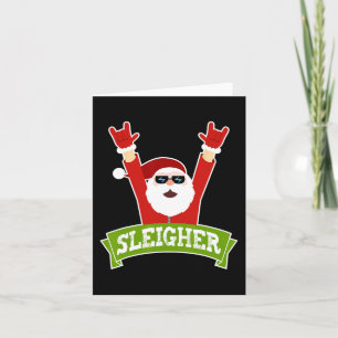 SLEIGHER - Leuk Heavy Metal muziek Kerstman - Ker Kaart