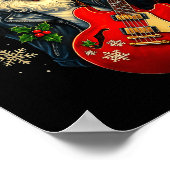 Sleigher Rock Santa Funny Metal Christmas Design Poster (Hoek)