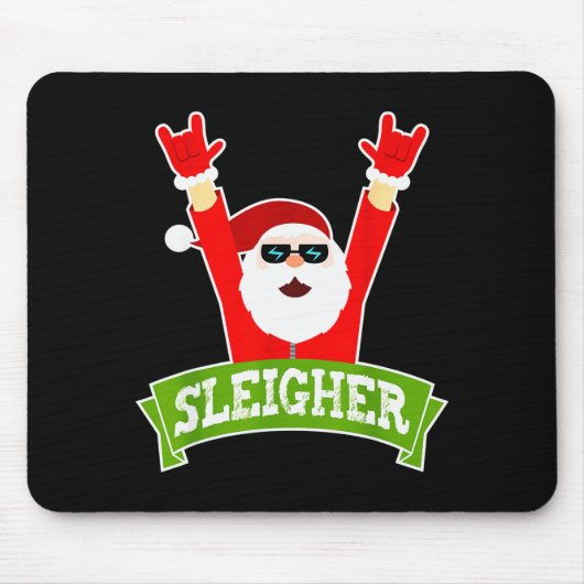 Sleigher Ugly Sweater Heavy Metal Christmas Sweate Muismat (Voorkant)