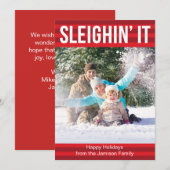 Sleighin het de Kaart van de Vakantie (Voorkant / Achterkant)