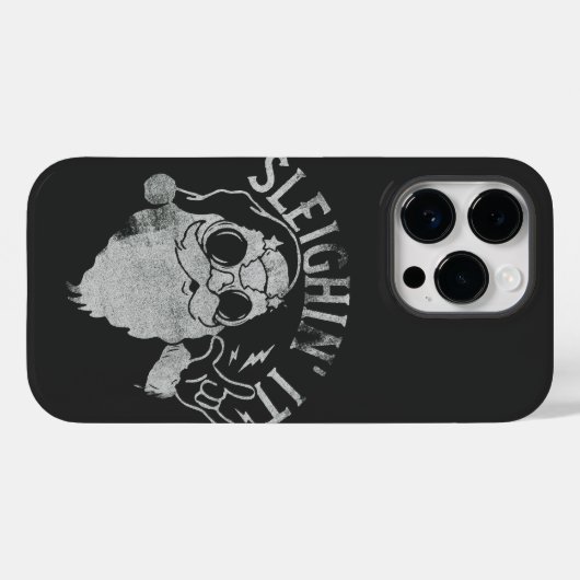 Sleighin It Grappige Santa Sleigh Kerstmis Case-Mate iPhone Case (Achterkant (horizontaal))