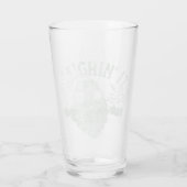 Sleighin It Grappige Santa Sleigh Kerstmis Glas (Achterkant)