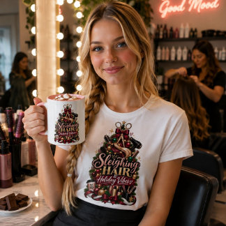 Sleighing Haar Vakantie Sfeer Kerstmoker Grappig Mok