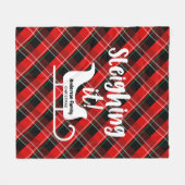 Sleighing It Kerstmis Fleece Deken (Voorkant (Horizontaal))