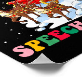 Sleighing Speech Goal Reindeer Christmas Speech Sl Poster (Hoek)