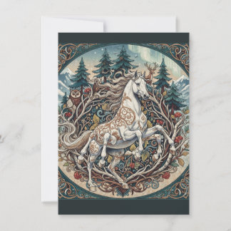 Sleipnir Bos Mythe Kunst Vlakke Bedankkaart