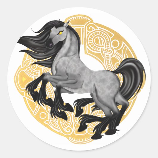 Sleipnir Round Sticker (Voorkant)