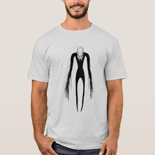 Slender Man meme shirt (Voorkant)