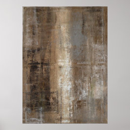 'Slender' neutraal Abstract Art Poster afdrukken