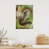 Slender Snouted Crocodile Poster (Keuken)