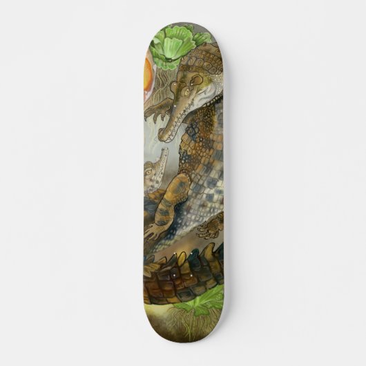 Slender Snouted Crocodile Skateboard (Voorkant)