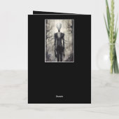 Slenderman Slender Man Happy Birthday Naam Kaart (Achterkant)