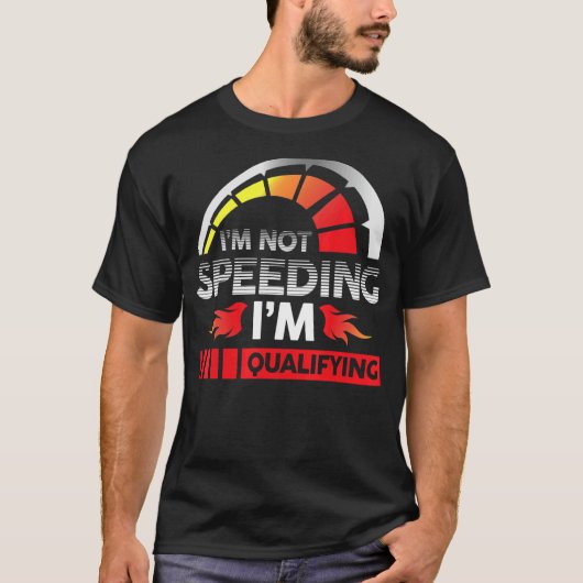 Slepen met racerracewagen ik ga niet verder dan Qu T-shirt (Voorkant)