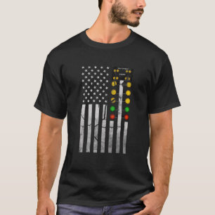 Slepen met racistische vlag American Drag Racer St T-shirt