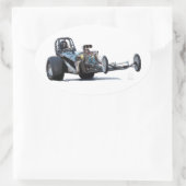 Slepen Racen & Dragsters Ovale Sticker (Tas)